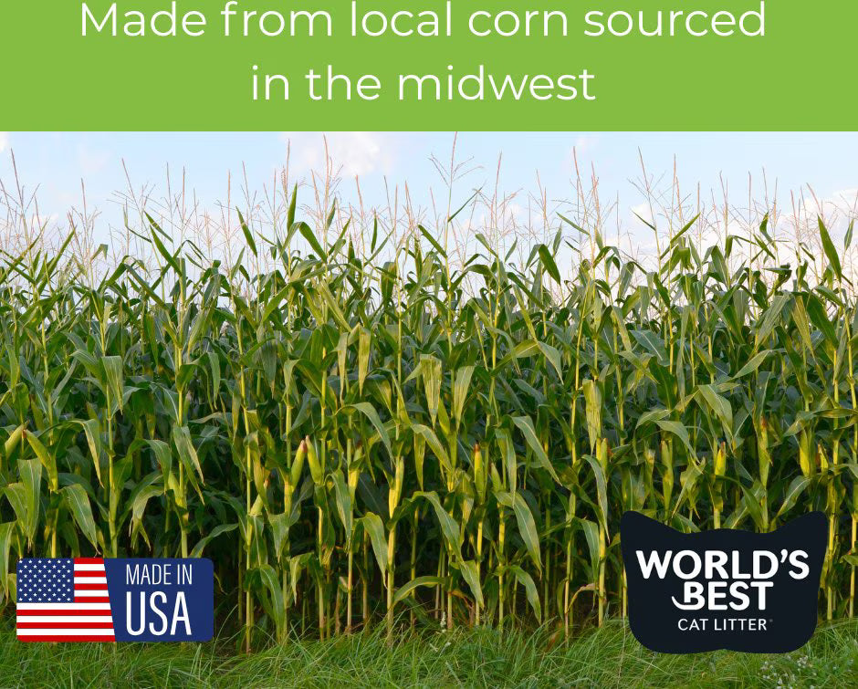 World's Best Multi-Cat Unscented Clumping Corn Cat Litter, 28-lb bag