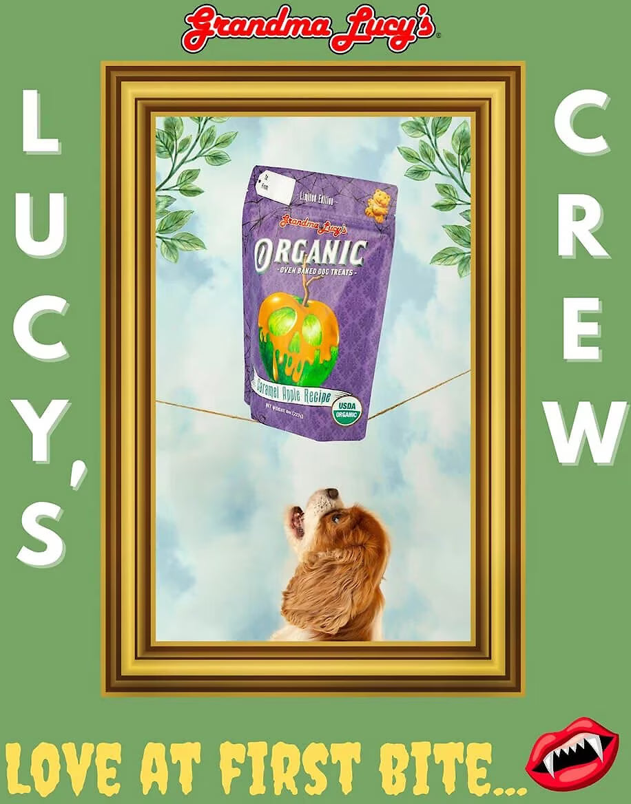 Grandma Lucy's Organic Oven Baked Dog Treat Caramel Apple Recipe (8oz)