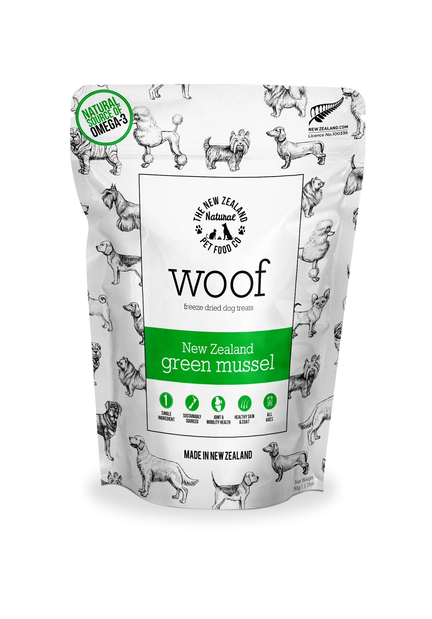 Woof - New Zealand Green Lipped Mussel Dog Treat