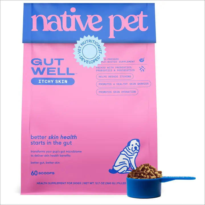Native Pet Gutwell Itchy Skin, Anti Itch Supplement For Dogs