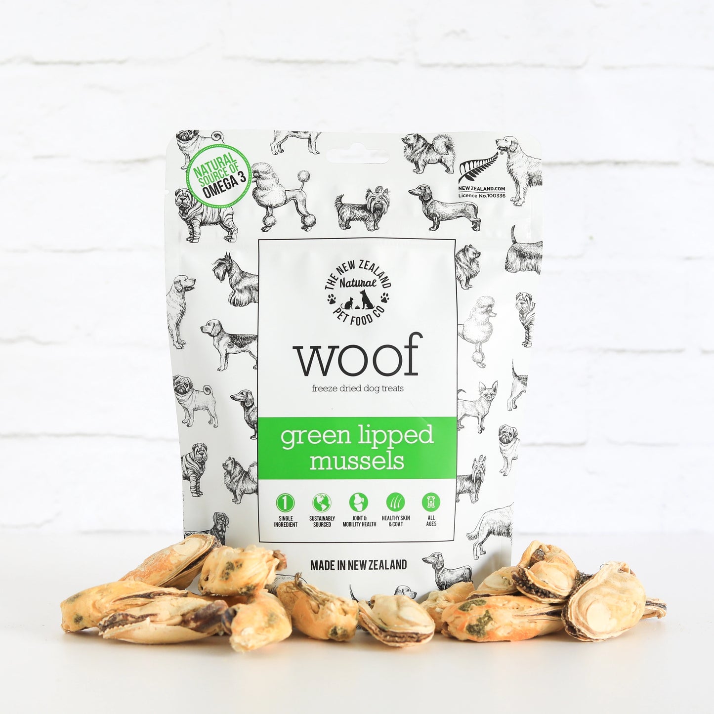 Woof - New Zealand Green Lipped Mussel Dog Treat