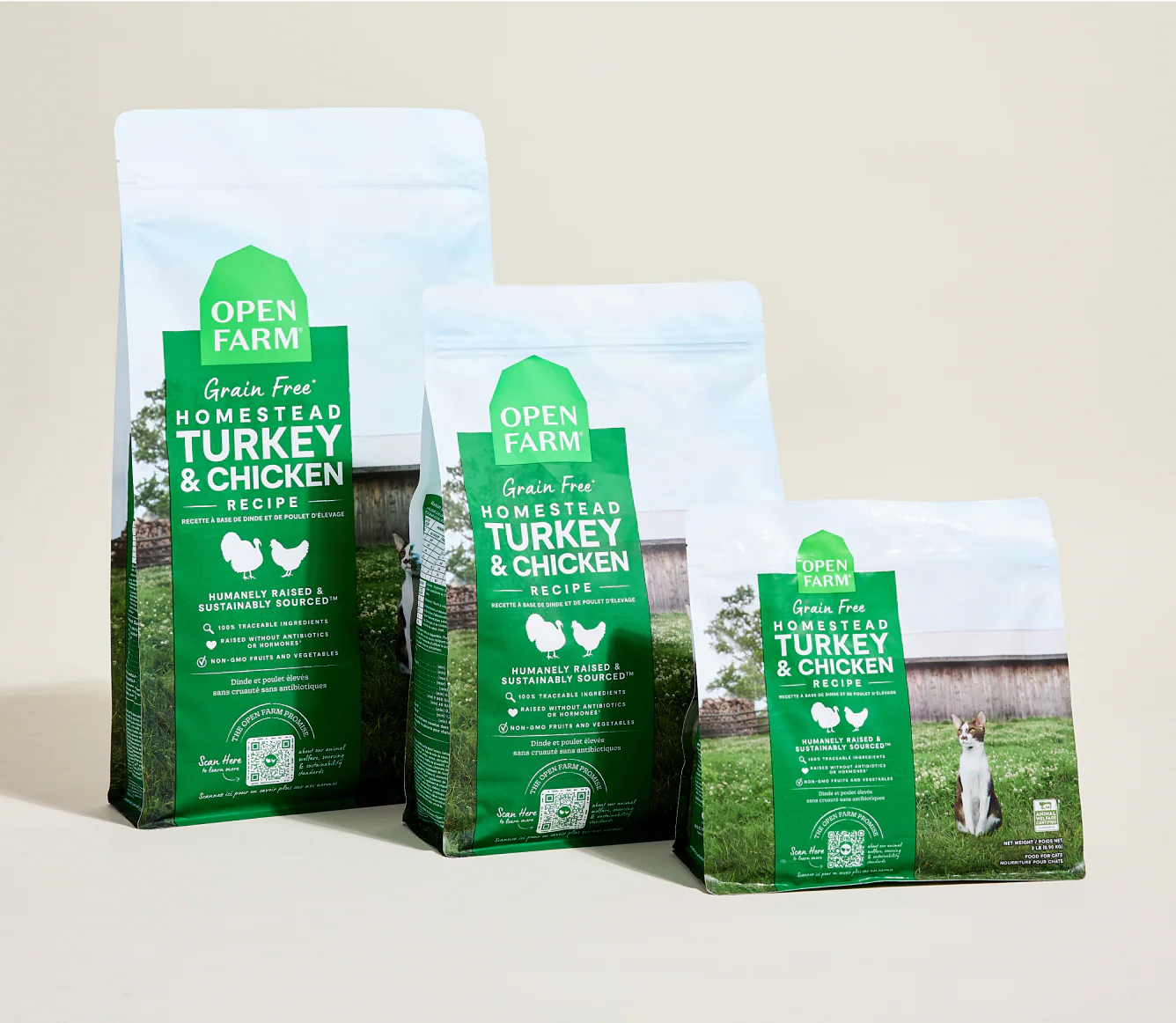 Open Farm Homestead Turkey & Chicken Grain-Free Cat Kibble 4LB