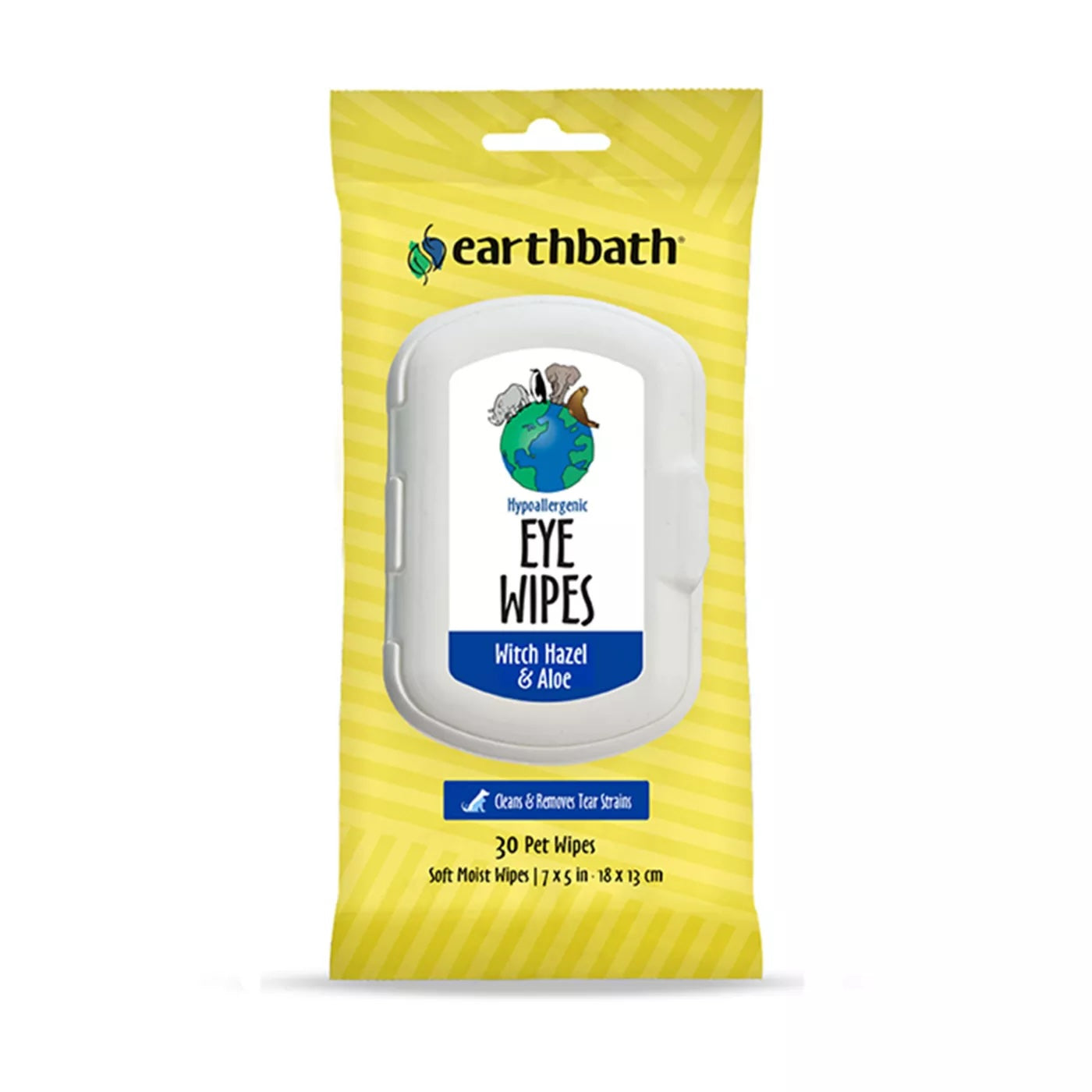 Earthbath- Hypoallergenic Eye Wipes Witch Hazel & Aloe 30CT