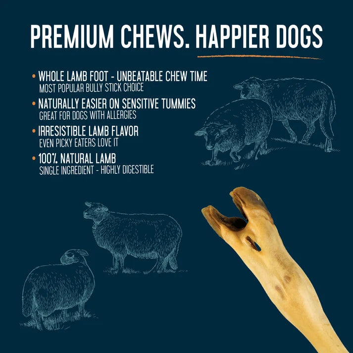 Dogginstix Lamb Feet - Odor Free