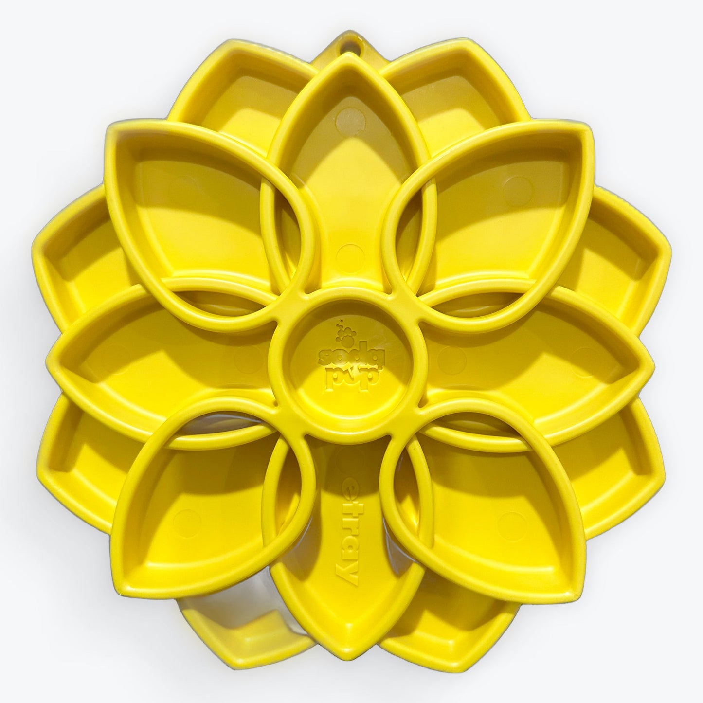 Mandala Design Etray Enrichment Tray - Yellow