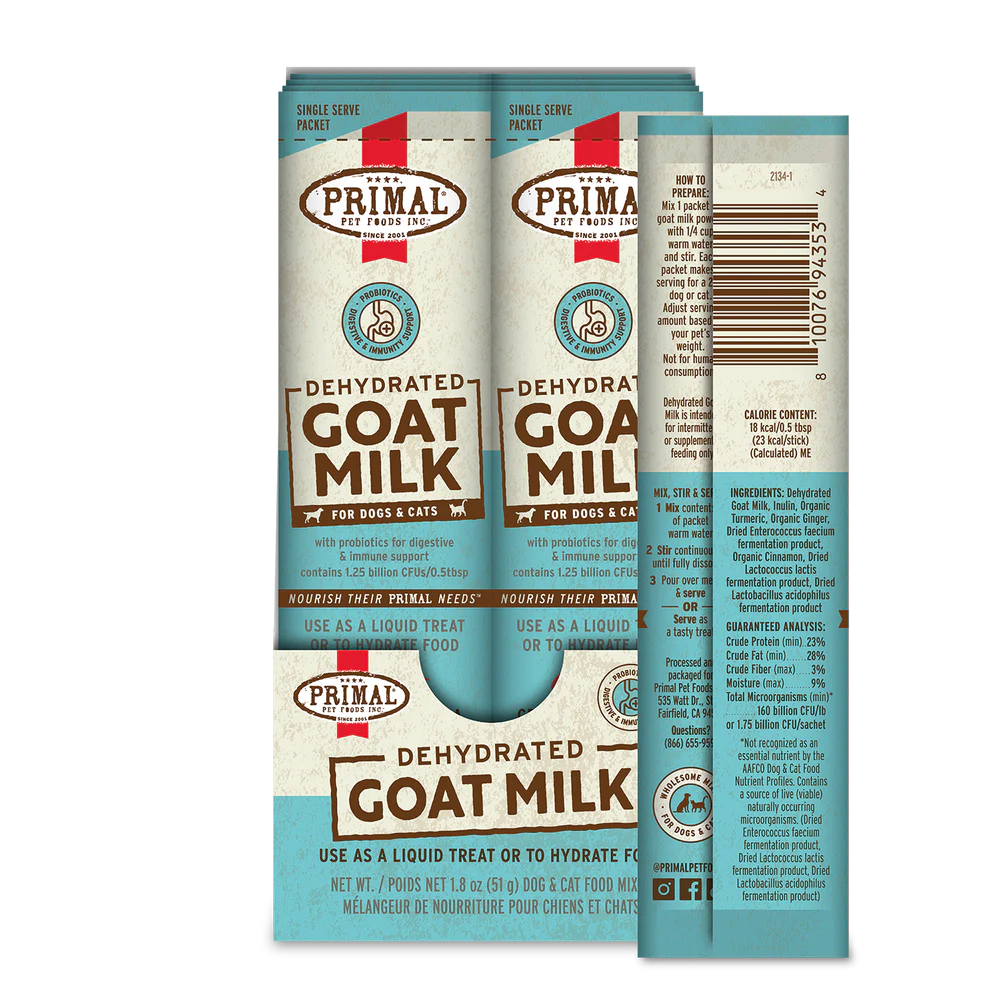 Primal - Dehydrated Goat Milk For Dogs & Cats 1.8oz