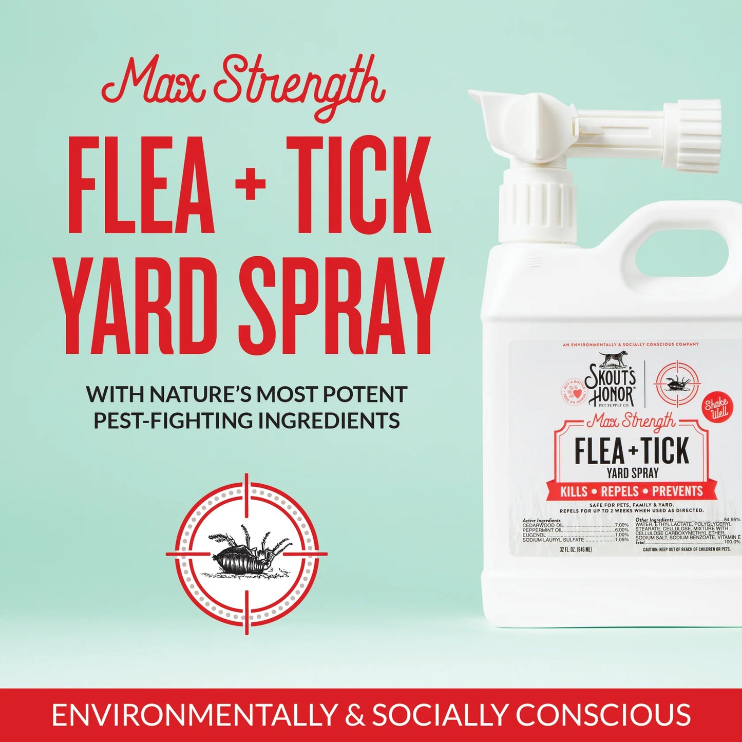 Skout's Honor Dog Flea & Tick Yard Spray 32OZ