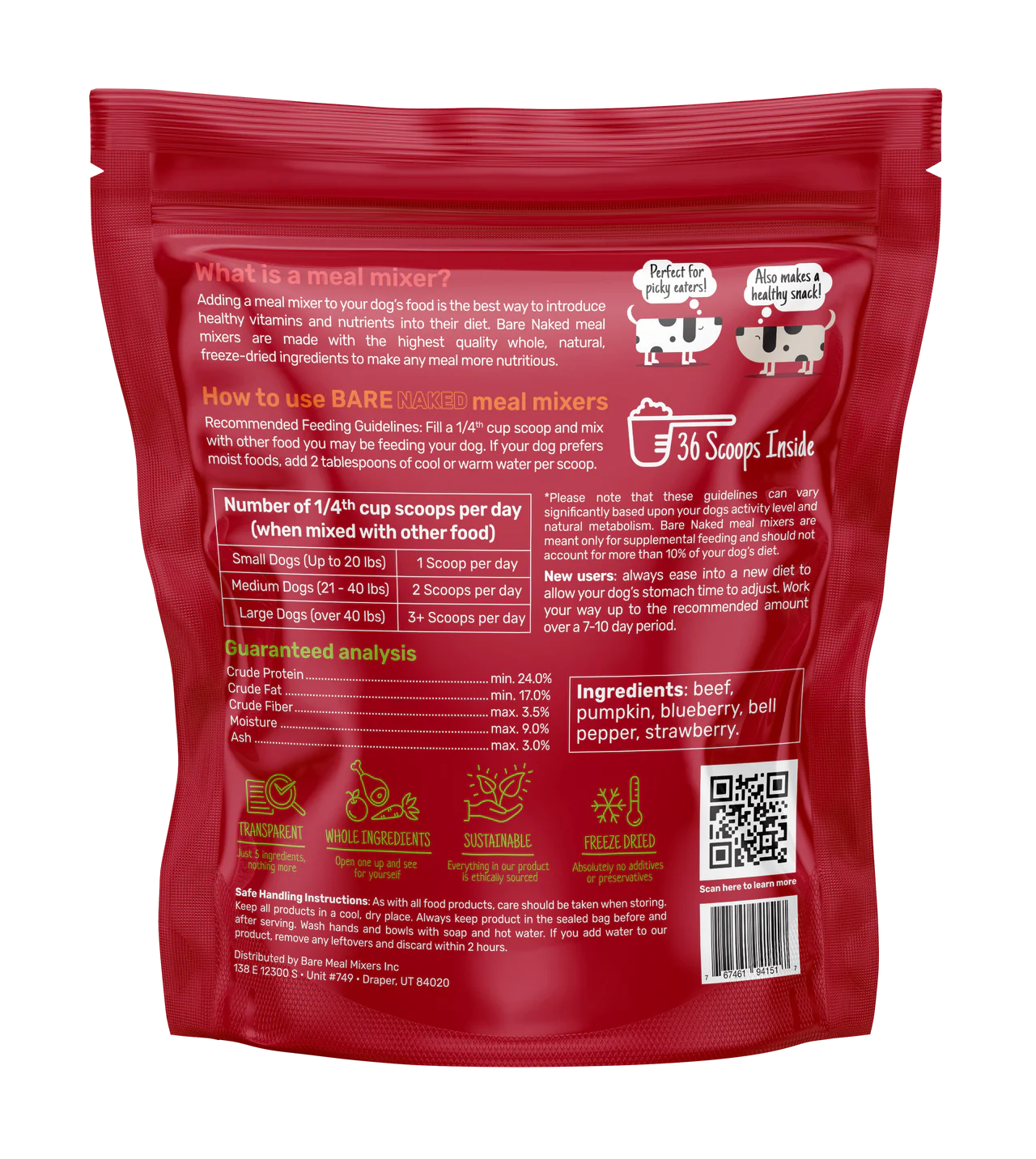 Bare Meal Mixers- Beef 12oz