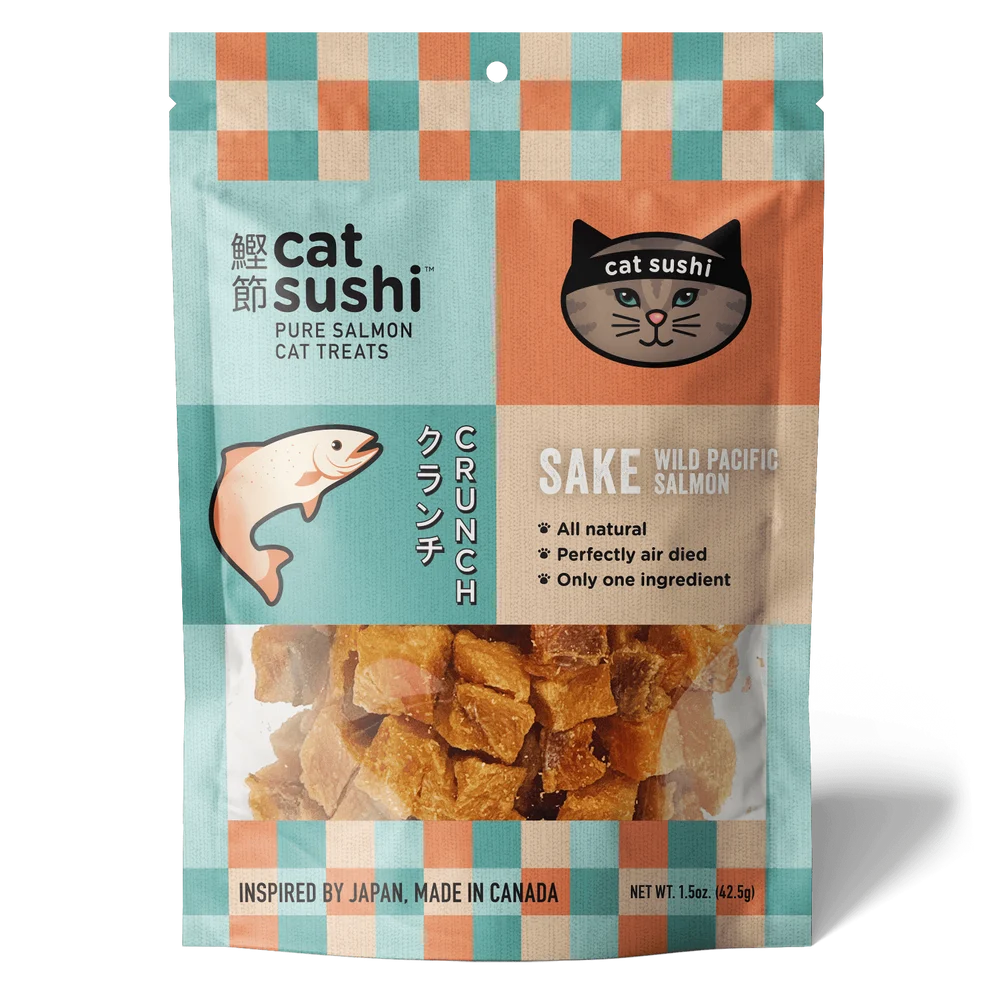 Earthly Pet Cat Sushi Crunchy Salmon Treats- 1.5oz