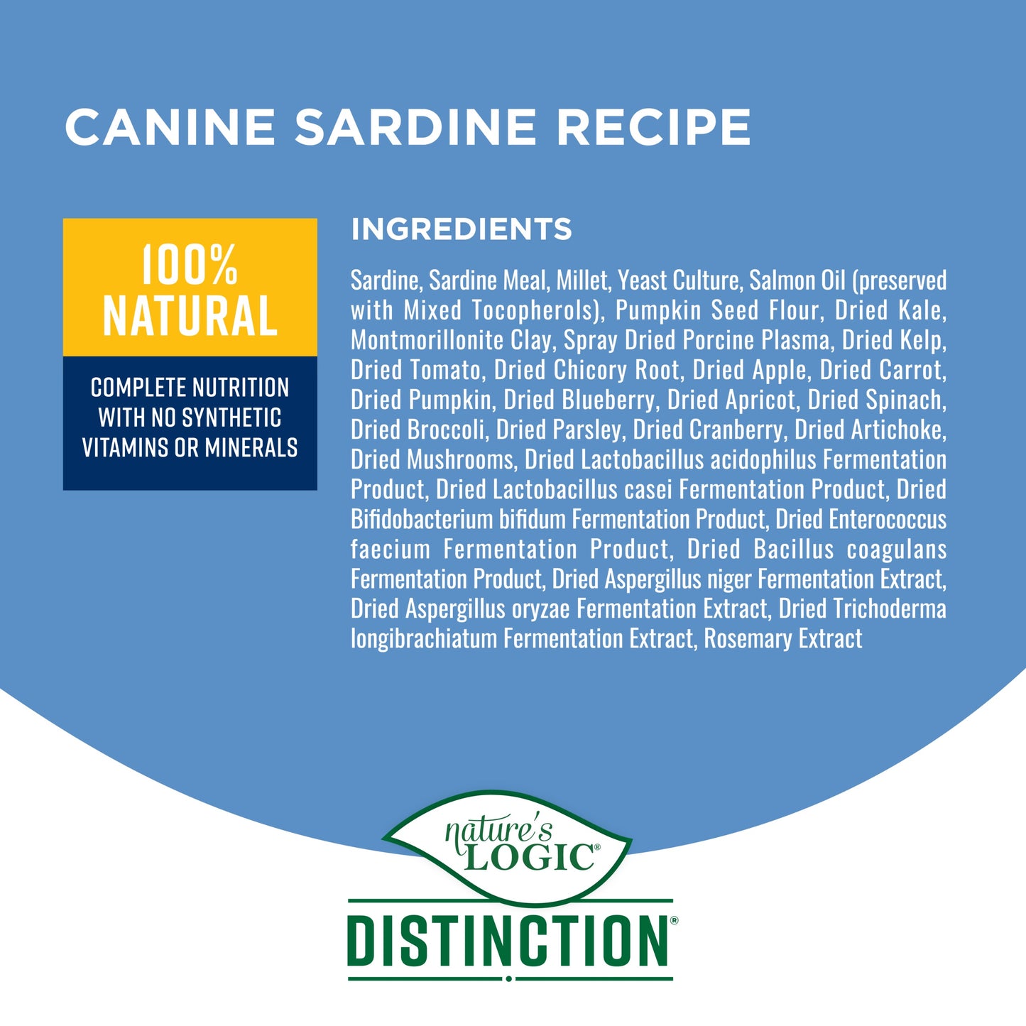 Nature's Logic Distinction- Sardine Recipe 24LB