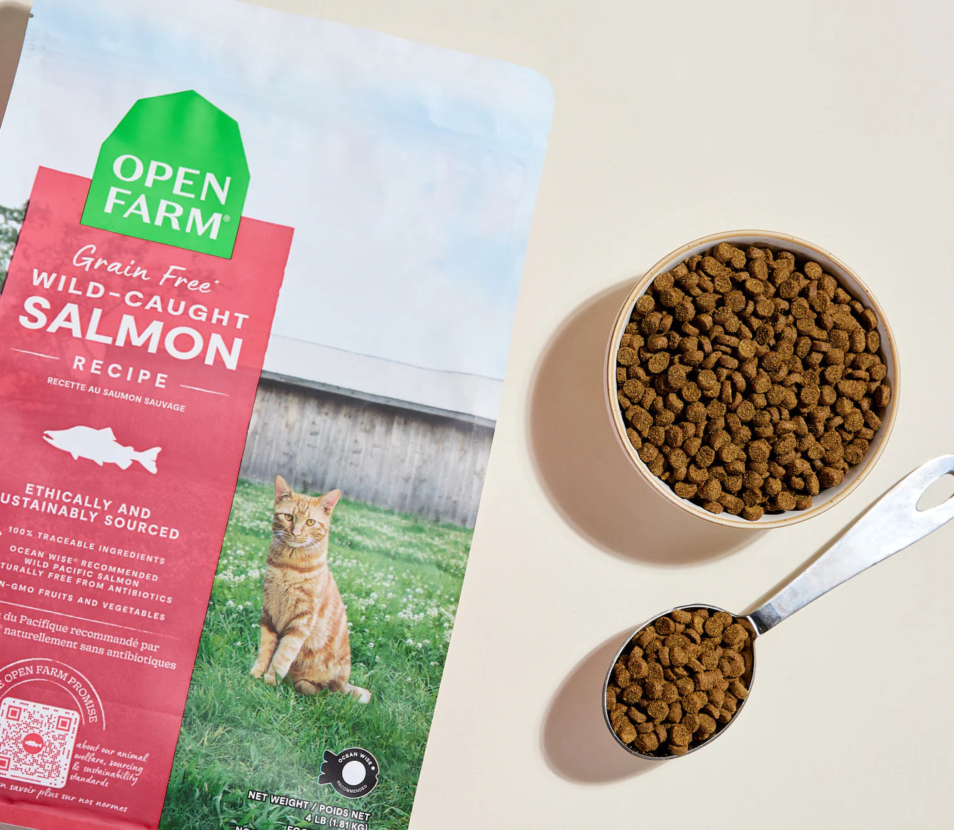 Open Farm Wild-Caught Salmon Grain-Free Cat Kibble 2LB