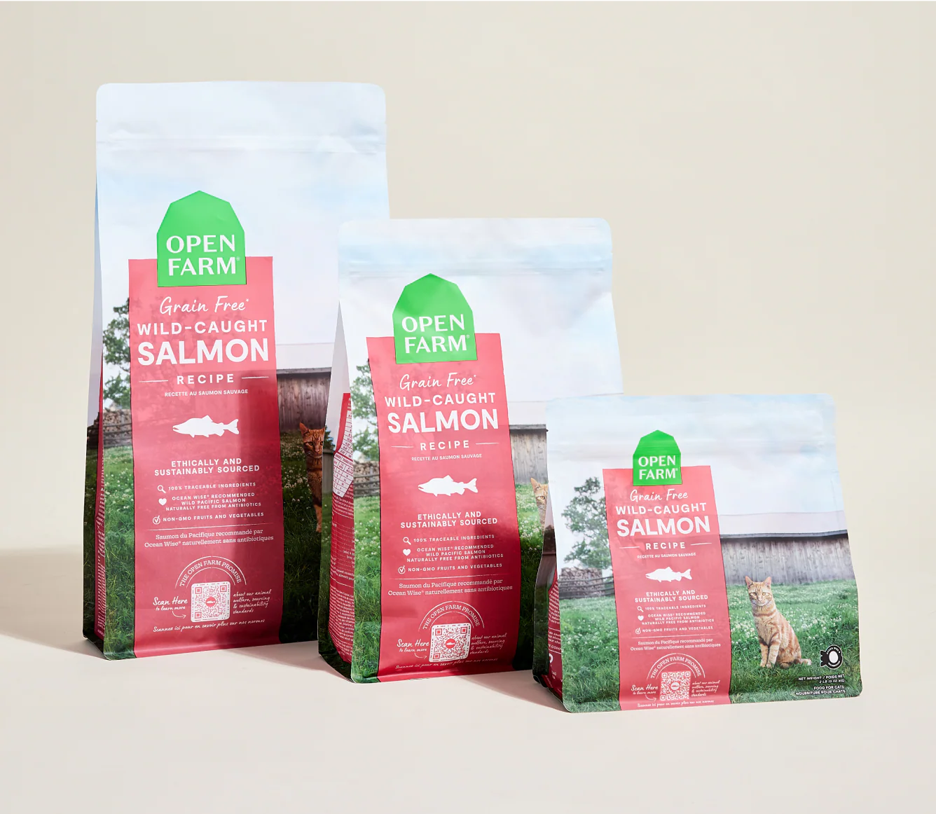 Open Farm Wild-Caught Salmon Grain-Free Cat Kibble 2LB