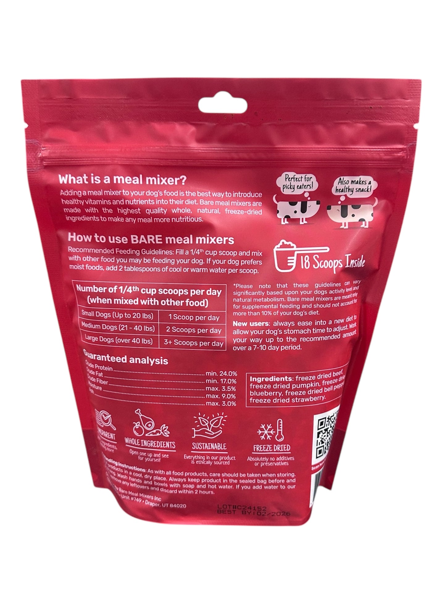 Bare Meal Mixers- Beef 6oz