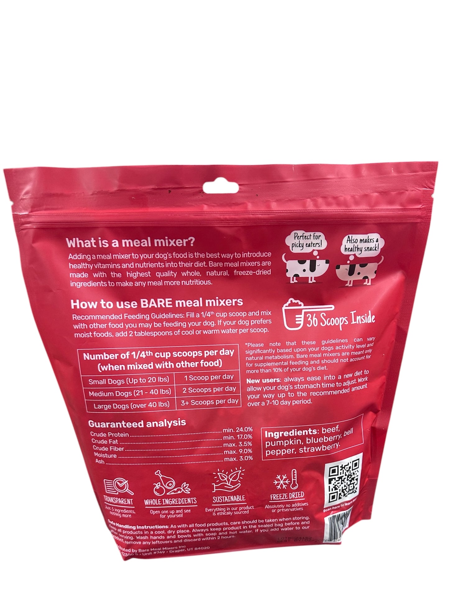 Bare Meal Mixers- Beef 12oz