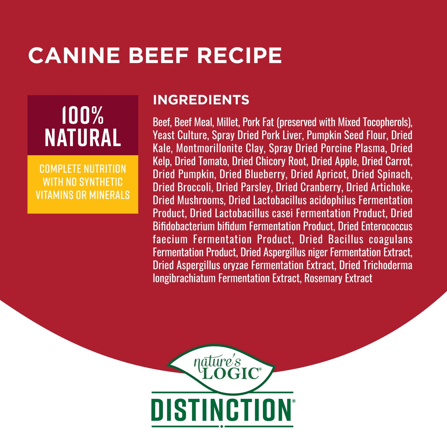 Nature's Logic Distinction- Beef Recipe 24LB