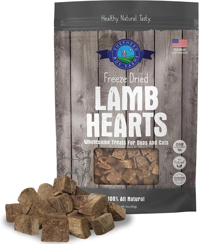Freeze Dried Lamb Hearts 3oz