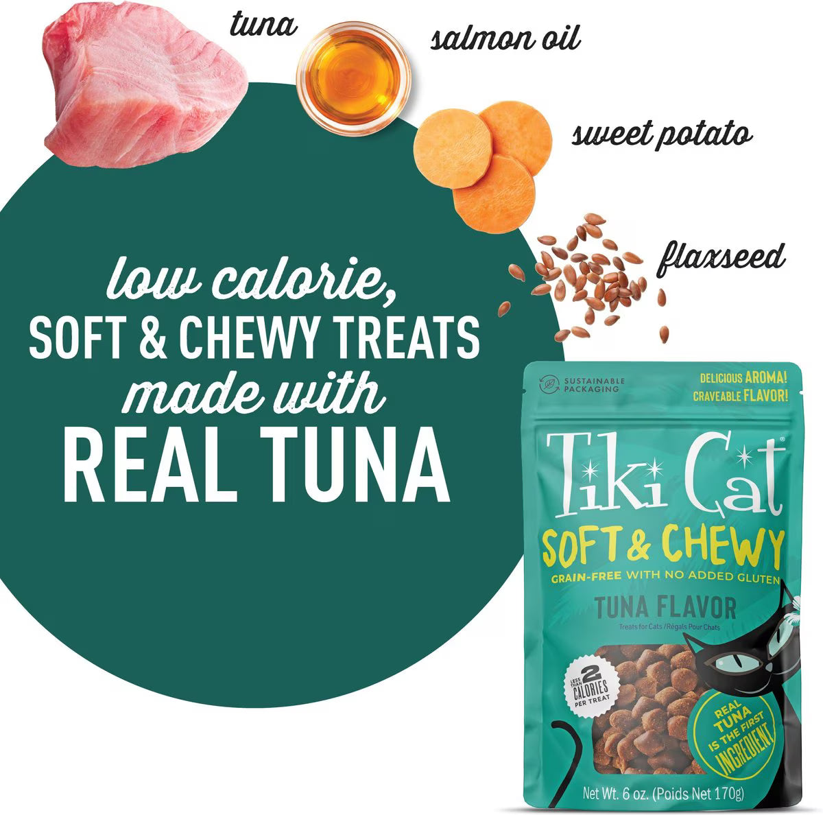 Tiki Cat - Soft & Chewy Tuna Flavor - 6oz Bag