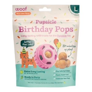 Woof Pupsicle Pop Refills Birthday Pops, Large, 8-oz Bag, 7 count