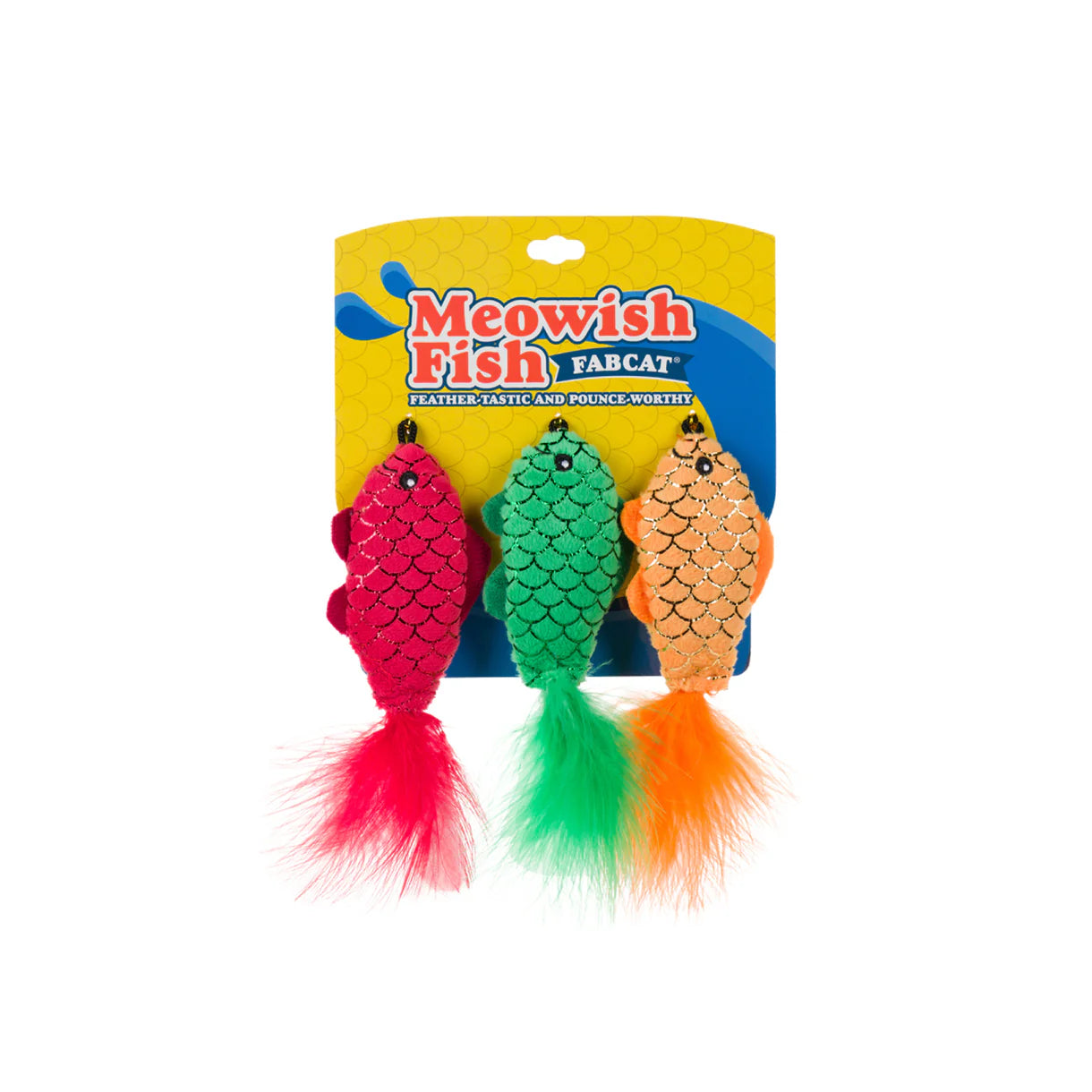 Fabcat - Meowish Fish Foodie 3-Pack Cat Toy