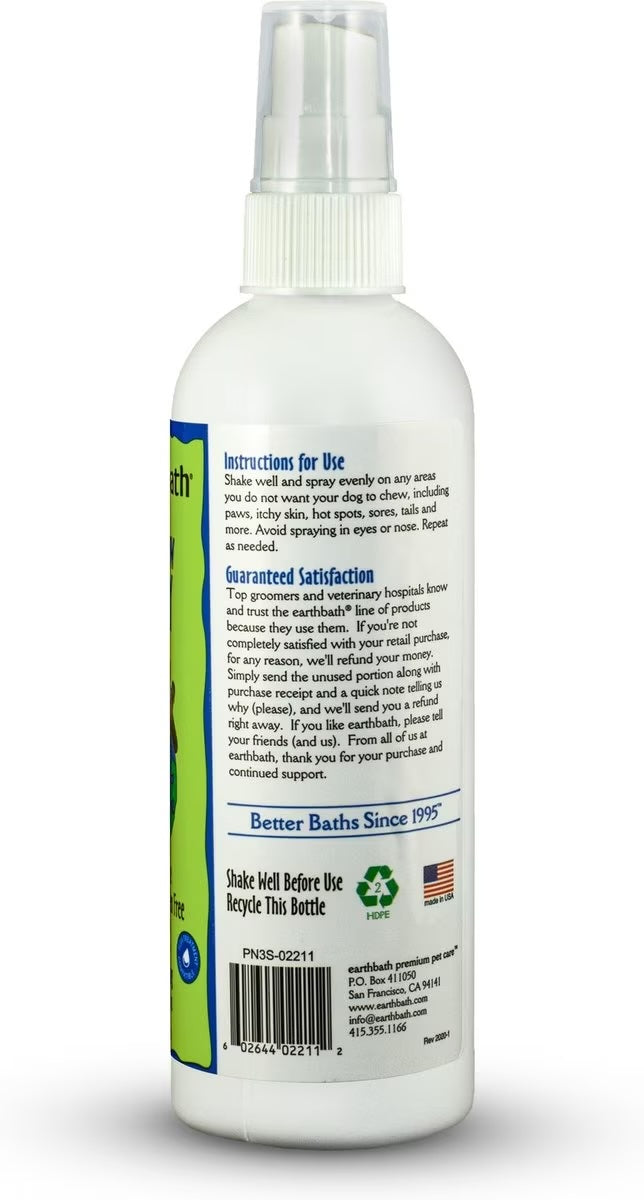 Earthbath- No Chew Green Apple & Bitters Flavored Dog Spray, 8oz