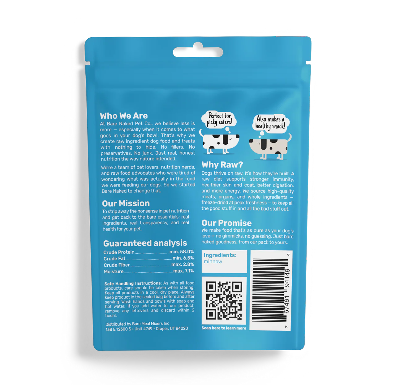 Bare Meal Mixers - Minnow Treats - 1.5oz