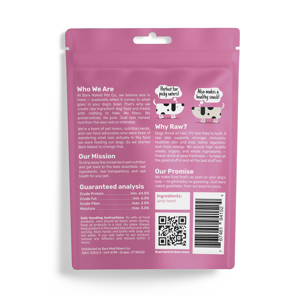 Bare Meal Mixers - Lamb Treats - 3oz