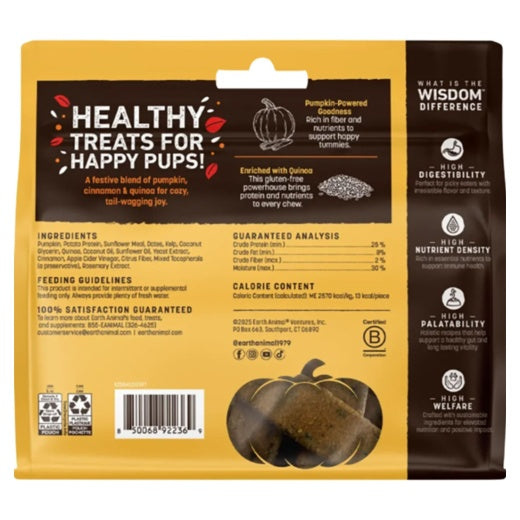 Earth Animal Dog Wisdom Air Dried Jerky Pumpkin Spice Recipe (4oz)