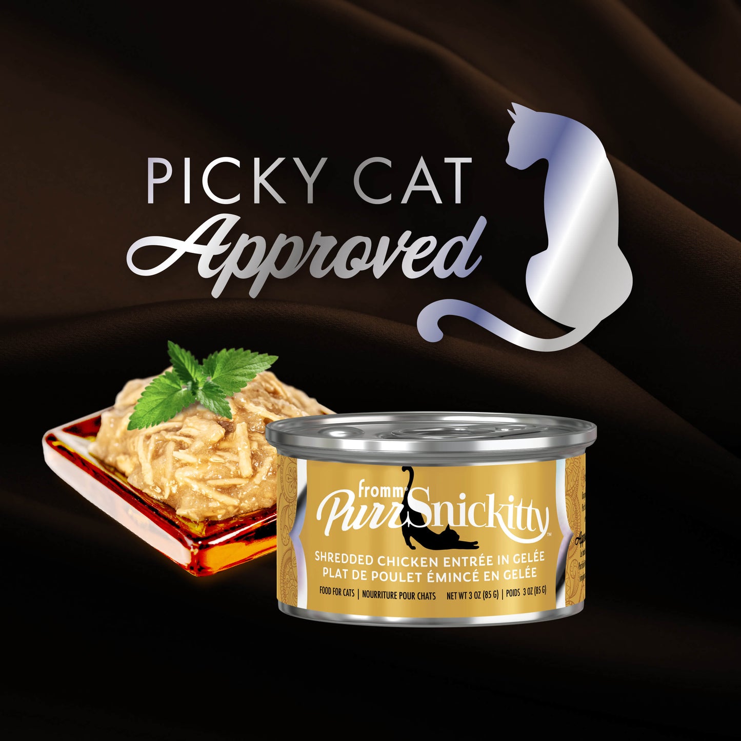 FROMM CAT SHREDDED CHICKEN ENTRÉE IN GELÉE 3OZ CAN