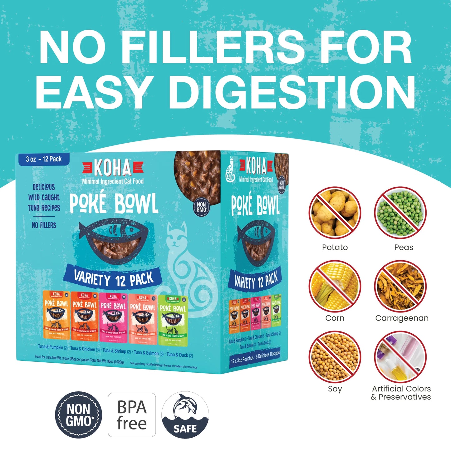 Koha- Poké Bowl Variety 12 Pack for Cats