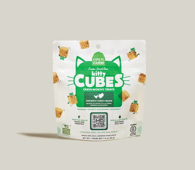 Open Farm- Chicken & Turkey Kitty Cube Treats 1.5oz
