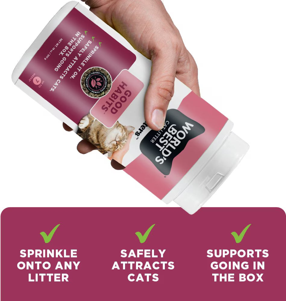 World's Best Boosters Good Habits Unscented Cat Litter Additive, 18-oz