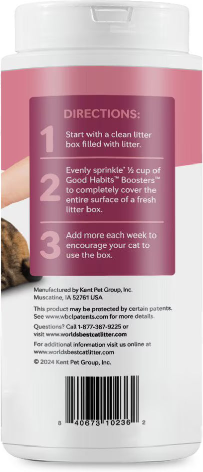 World's Best Boosters Good Habits Unscented Cat Litter Additive, 18-oz
