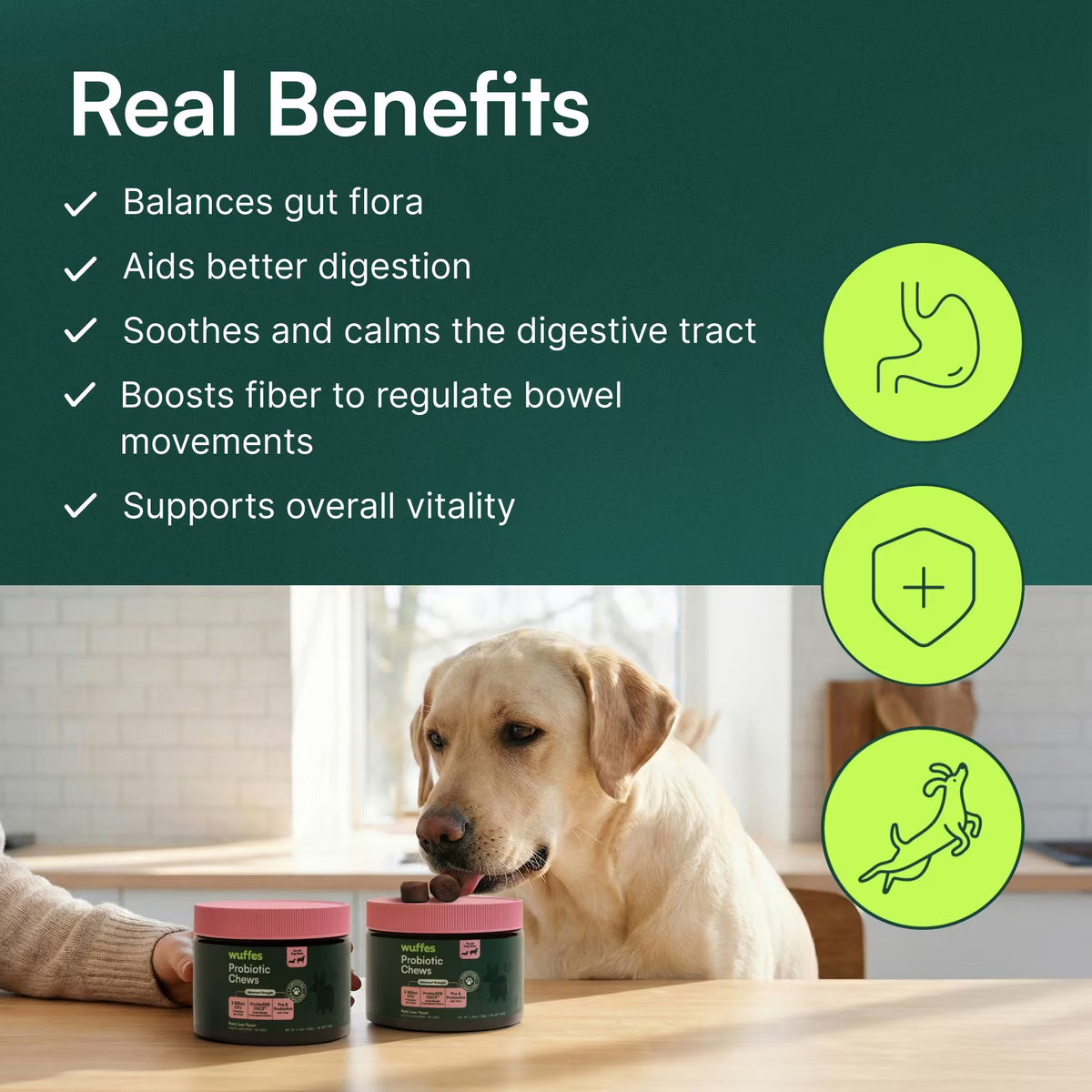Wuffes Probiotic Chews For All Breeds (50 Count)