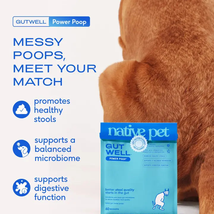 Native Pet Gutwell Power Poop Digestion Support Supplement