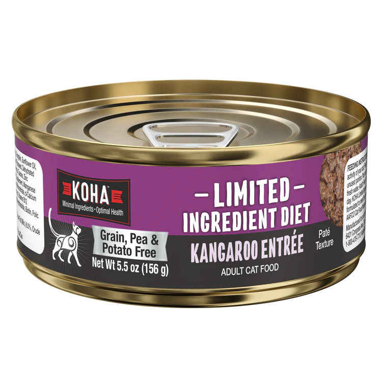 Koha Kangaroo Cat Food: Limited Ingredient Diet Kangaroo for Cats - 5.5oz Can