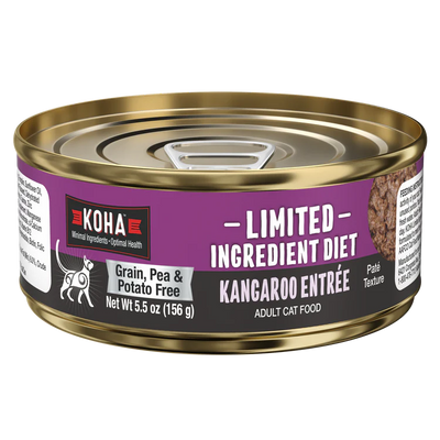 Koha Kangaroo Cat Food: Limited Ingredient Diet Kangaroo for Cats - 5.5oz Can