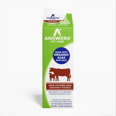 Answers - Dog/Cat Frozen Organic Raw Cow Milk Kefir - Quart