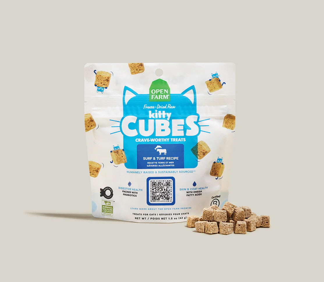 Open Farm- Surf & Turf Kitty Cube Treats 1.5oz