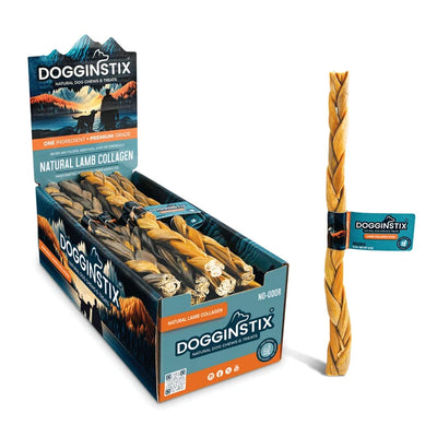Dogginstix  Braided Lamb Collagen 12"