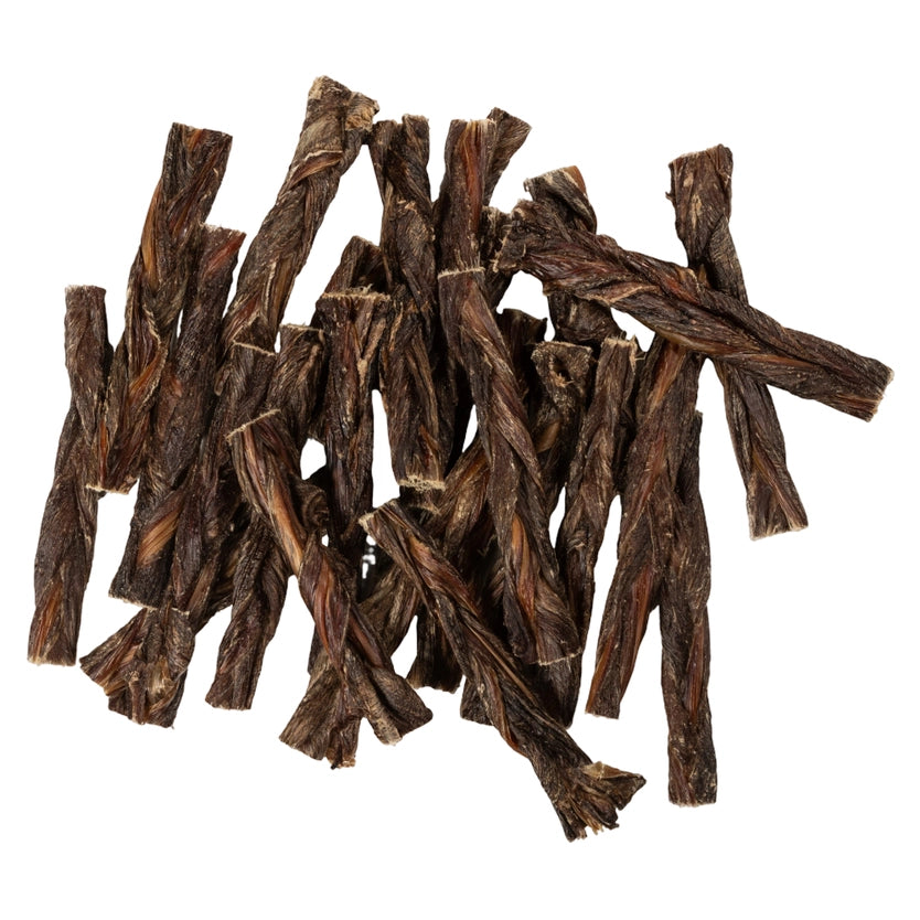 5"-6” Braided Gullet Sticks | All-Natural Beef Dog Chews