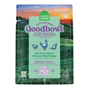 Open Farm Cat Goodbowl Harvest Chicken & Brown Rice Kibble 3LBS