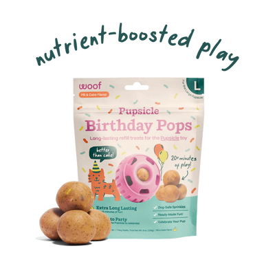 Woof Pupsicle Pop Refills Birthday Pops, Large, 8-oz Bag, 7 count