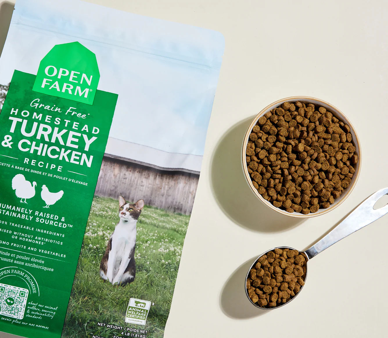 Open Farm Homestead Turkey & Chicken Grain-Free Cat Kibble 2LB