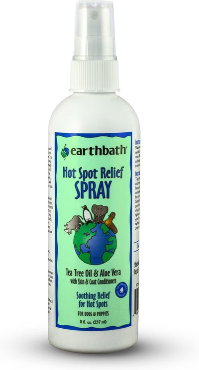 Earthbath- Tea Tree Oil & Aloe Vera Hot Spot Relief Spritz for Dogs, 8-fl oz bottle