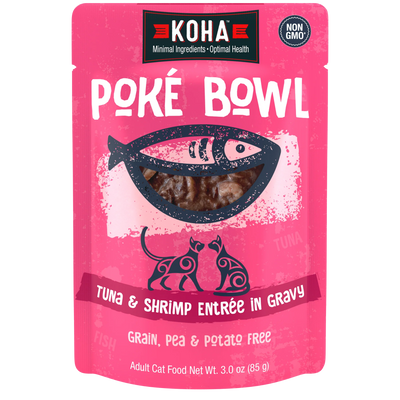 Koha- Poké Bowl Tuna & Shrimp Entrée in Gravy for Cats