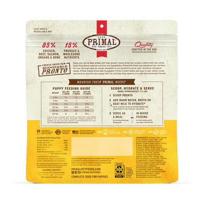 Primal - Puppy Freeze Dried Raw Pronto 16oz Bag