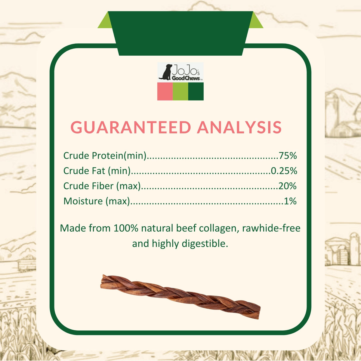 Braided Collagen Stick Dog Chews