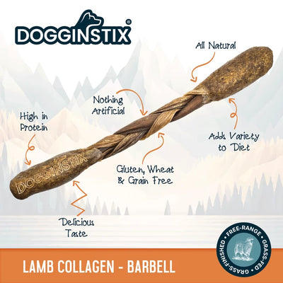 Dogginstix  Lamb Collagen - Barbell