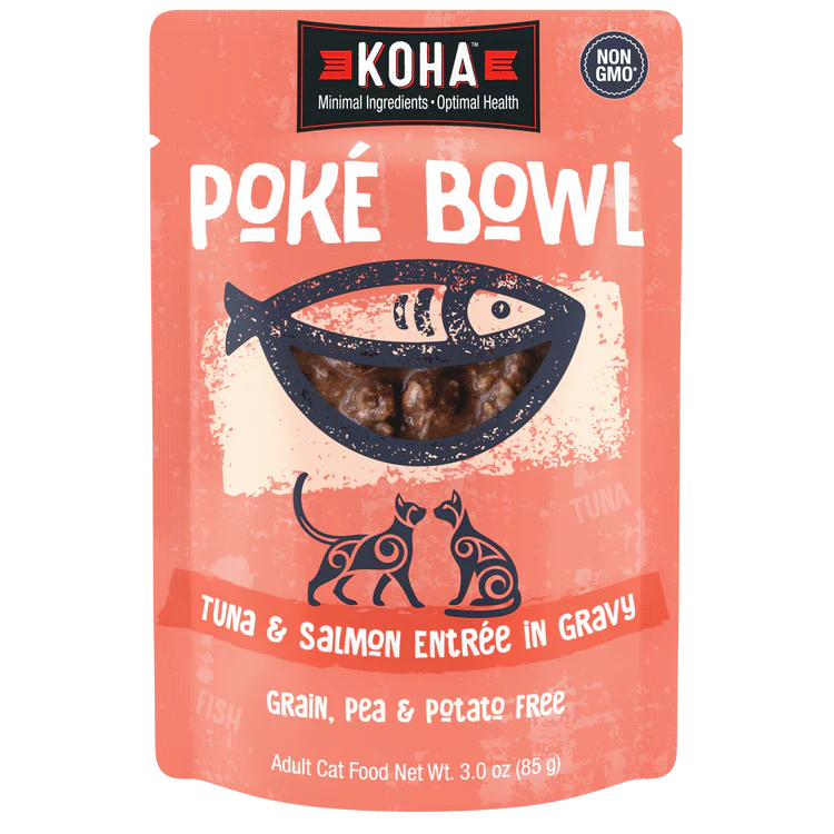 Koha- Poké Bowl Tuna & Salmon Entrée in Gravy for Cats