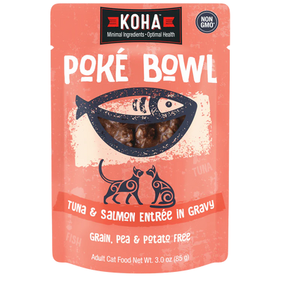 Koha- Poké Bowl Tuna & Salmon Entrée in Gravy for Cats